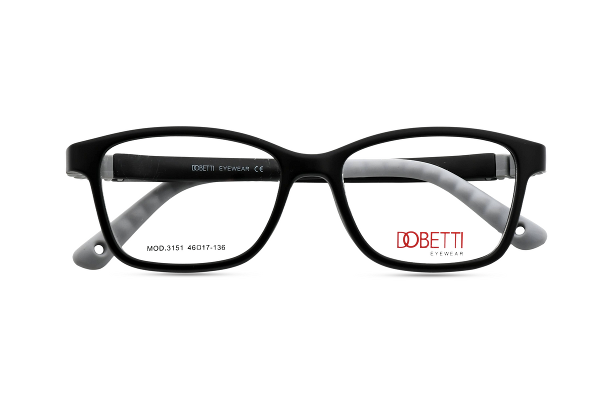 Classic Black with Light Grey Temples