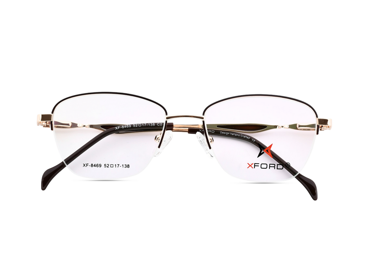Rose Gold with Dark Brown Temples