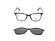 Dark Brown Frame with Smoke Black Clip-On