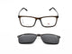 Matte Brown with Black Clip-On Lens