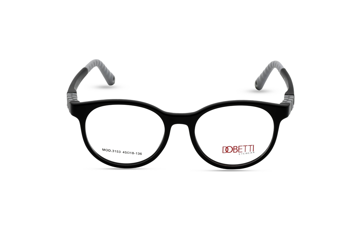 Classic Black with Light Grey Temples