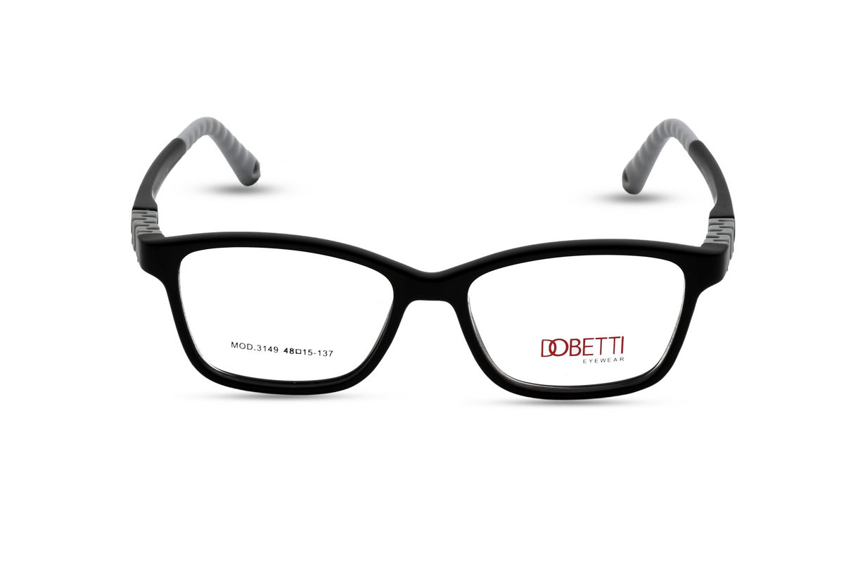 Classic Black with Light Grey Temples