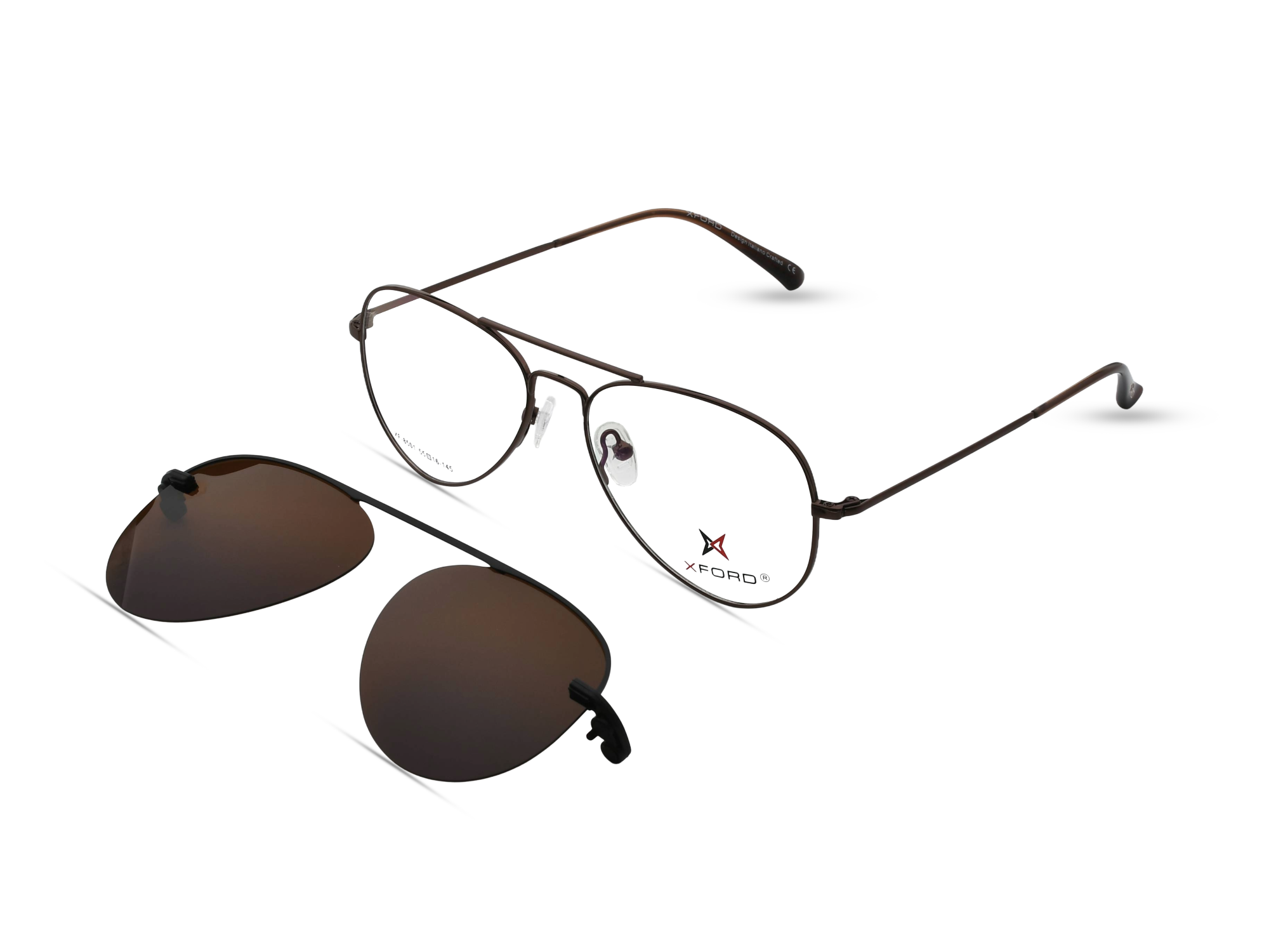 Matte Brown with Brown Gradient Clip-On