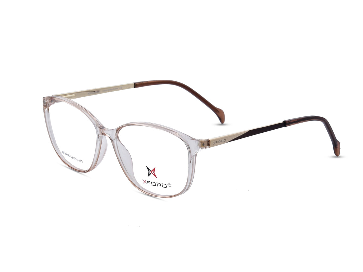 Crystal Pink with Gold Temples
