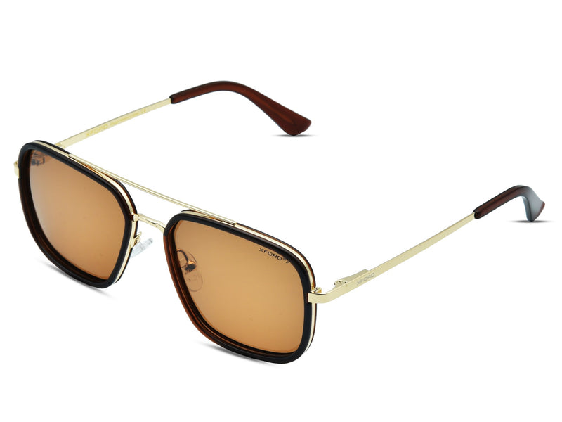XFORD XFSG- 888 XFORD Premium Geometric Aviator Double Bridge Sunglasses