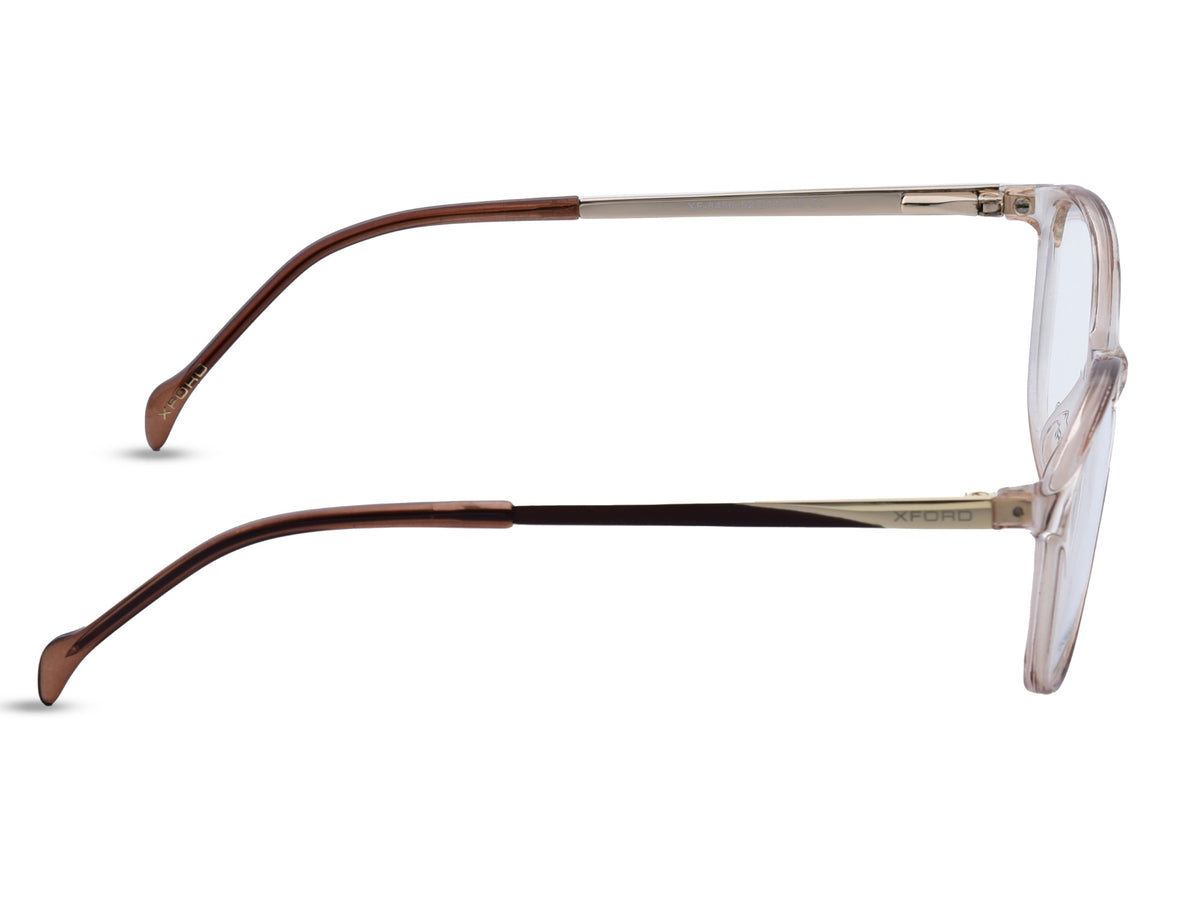 Crystal Pink with Gold Temples