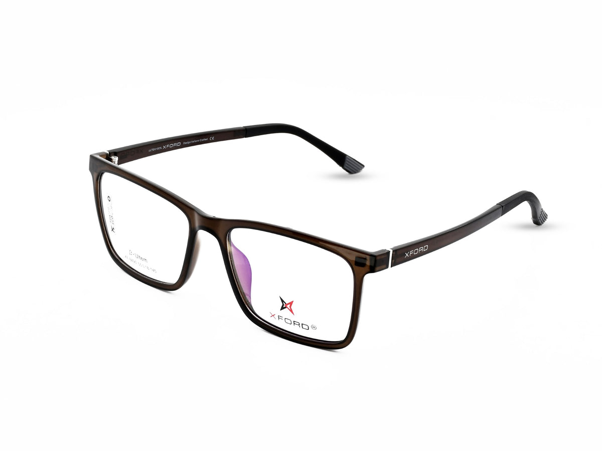 Matte Brown with Black Clip-On Lens