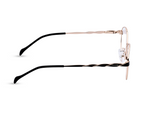 Rose Gold Front with Black Temples