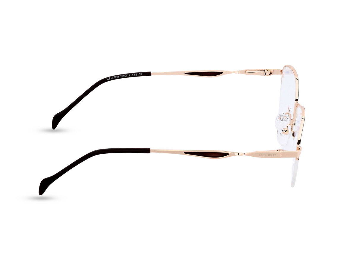 Rose Gold with Dark Brown Temples
