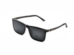 Matte Brown with Black Clip-On Lens