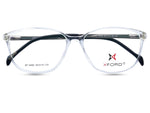 Crystal Clear with Silver-Black Temples