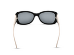 Black front with cream/off-white temples	