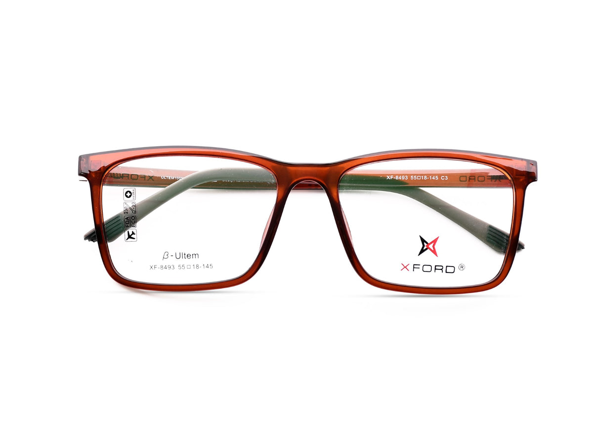 Transparent Brown with Dark Brown Clip-On