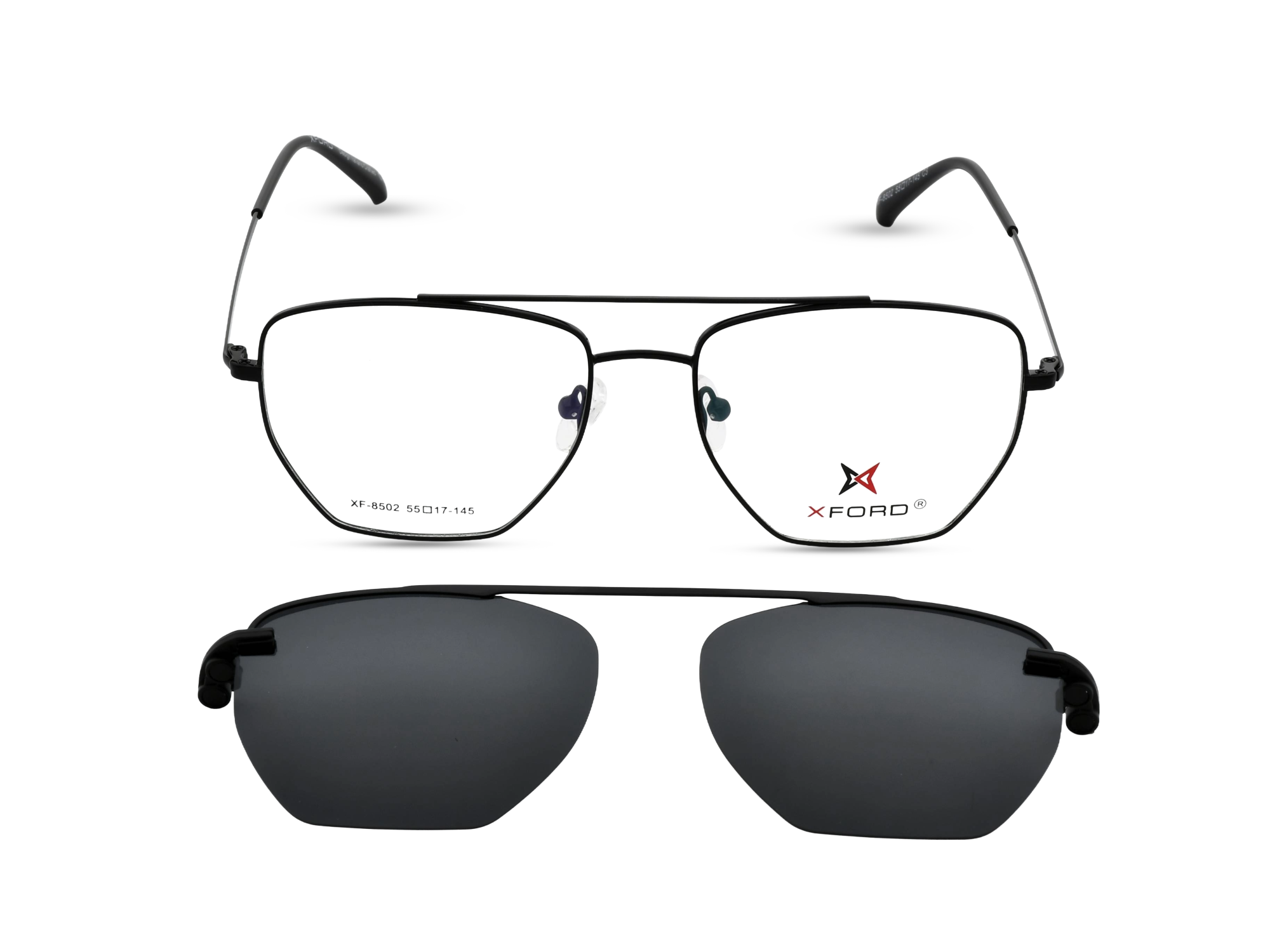 Black Frame with Black Clip-On