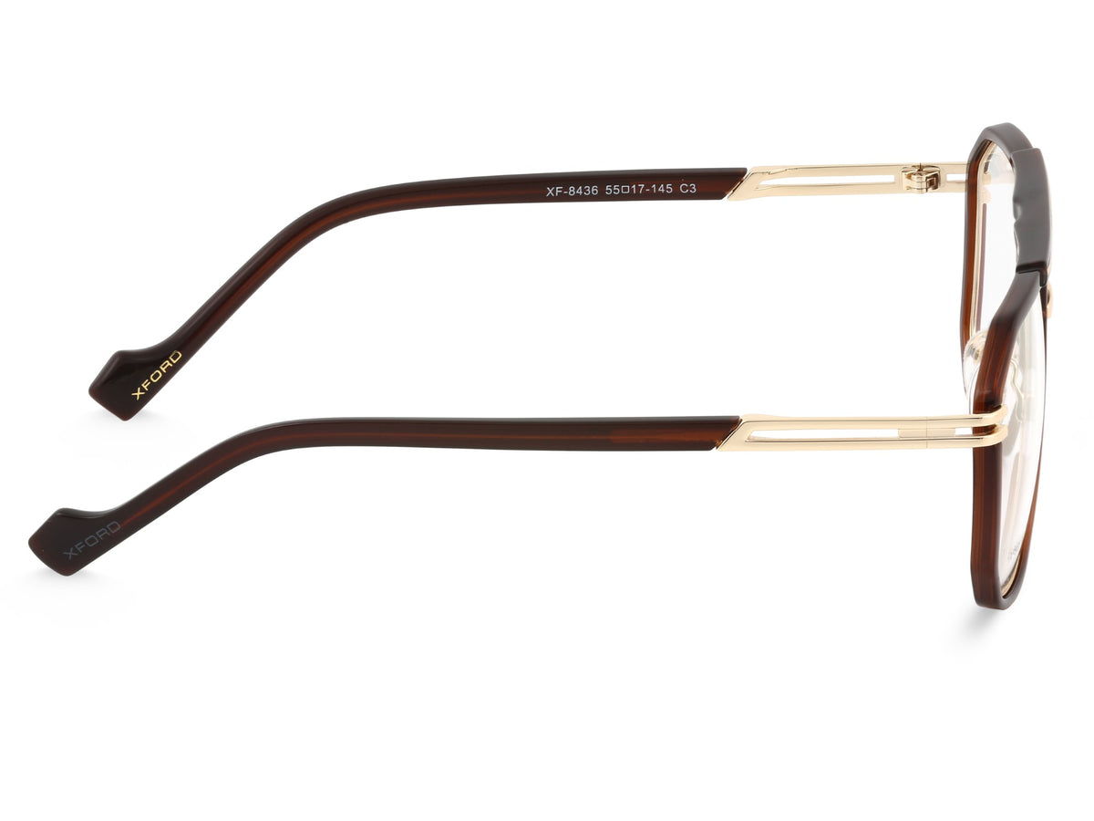Matte Dark Brown & Glossy Gold