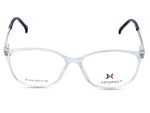 Crystal Clear with Silver-Black Temples