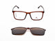 Transparent Brown with Dark Brown Clip-On