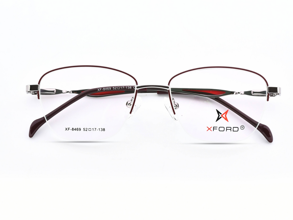 Gunmetal with Burgundy Temples