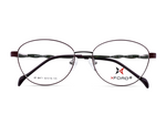 Gunmetal Silver with Burgundy Temples