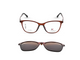 Transparent Brown with Brown Gradient Clip-On