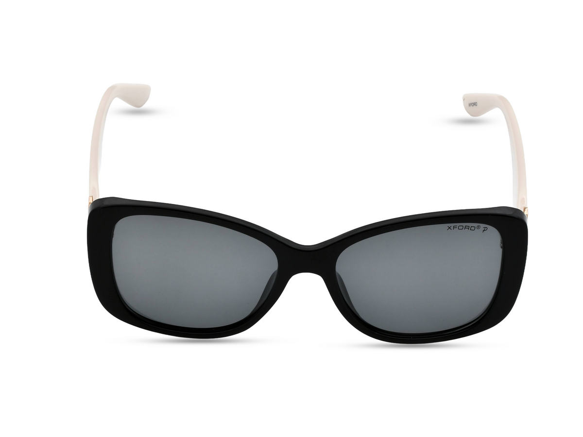 Black front with cream/off-white temples	