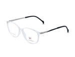 Crystal Clear with Silver-Black Temples