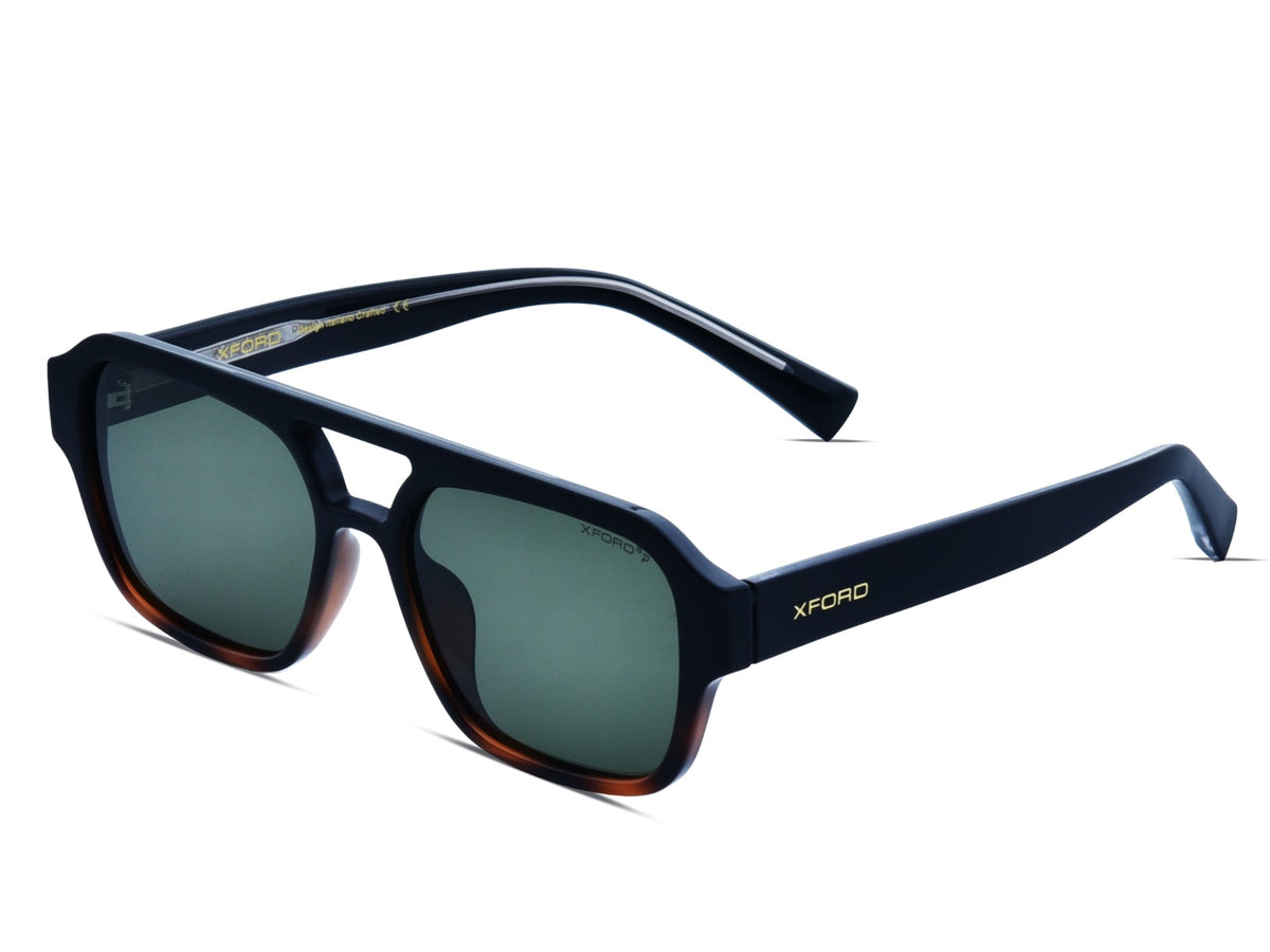 Matte Black with Gradient Tortoiseshell Bottom	