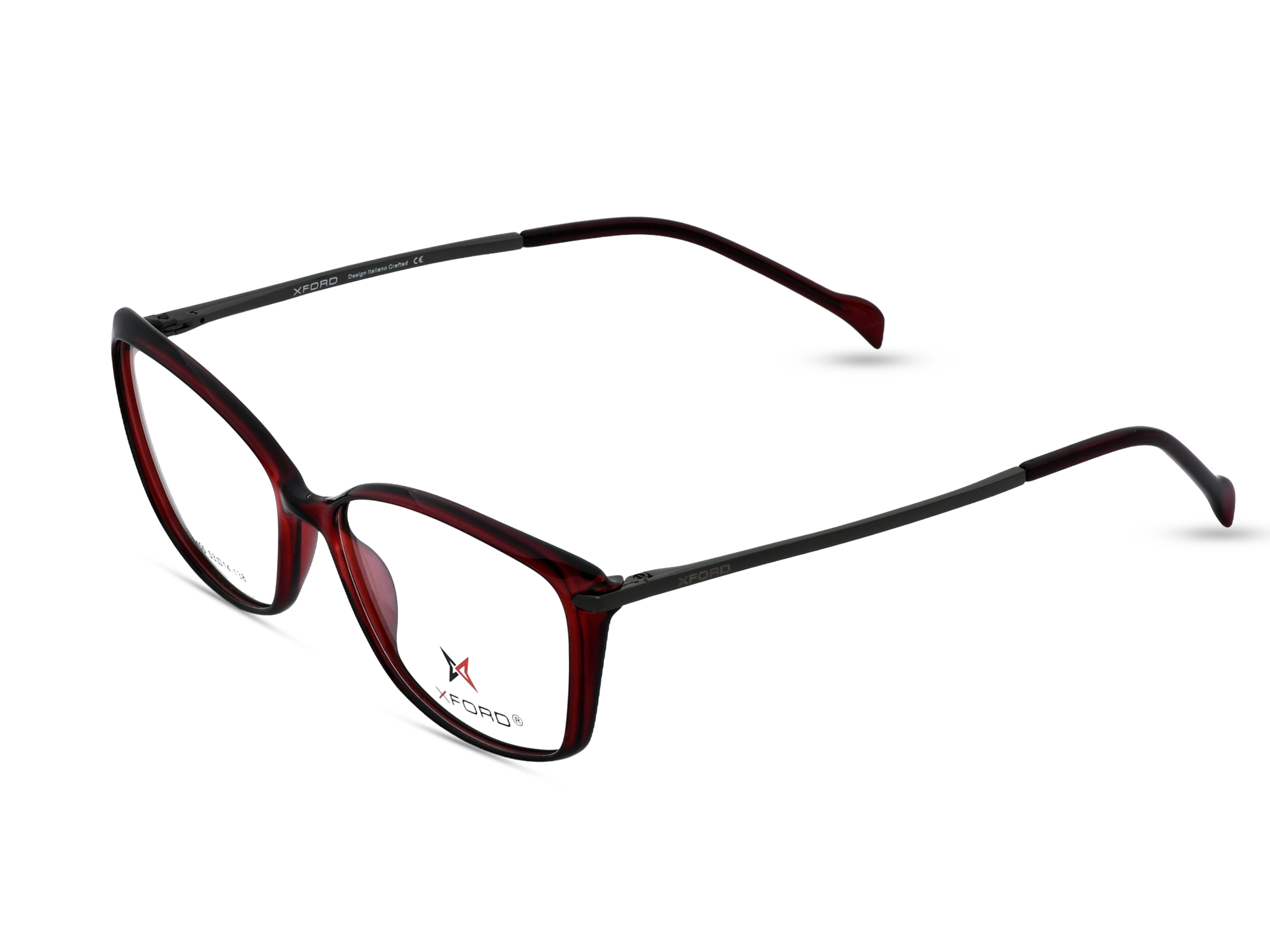 Black with Transparent Burgundy
