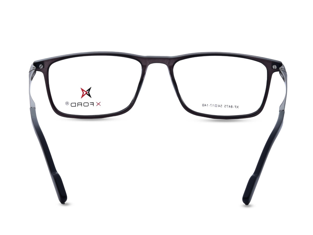 Transparent Grey with Gunmetal Grey Temples.