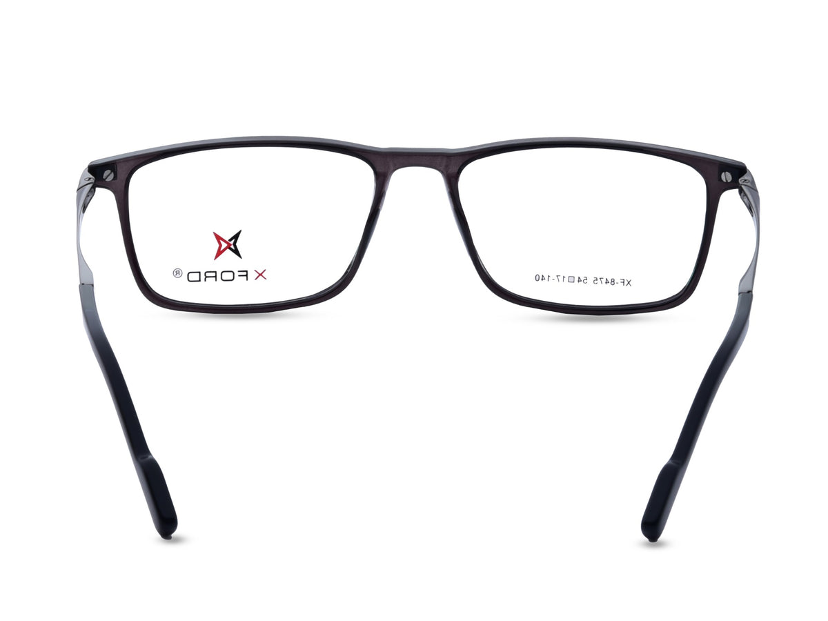 Transparent Grey with Gunmetal Grey Temples.