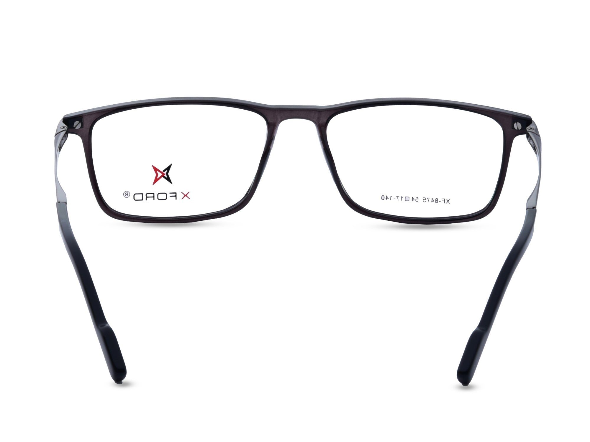 Transparent Grey with Gunmetal Grey Temples.