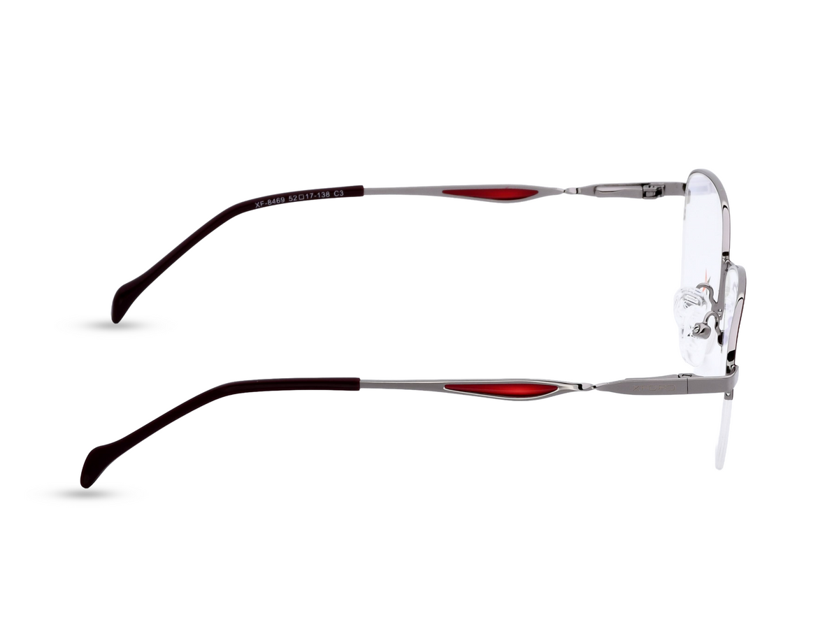 Gunmetal with Burgundy Temples