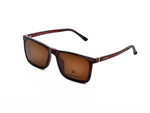 Transparent Brown with Dark Brown Clip-On