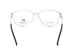 Crystal Clear with Silver-Black Temples