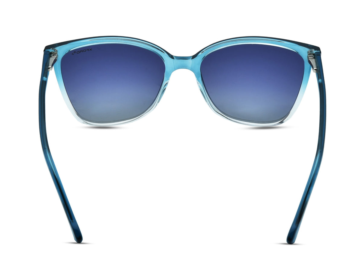 Translucent Turquoise Blue & Clear	
