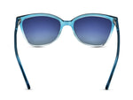 Translucent Turquoise Blue & Clear	
