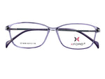 Transparent Purple with Silver Metal Temples