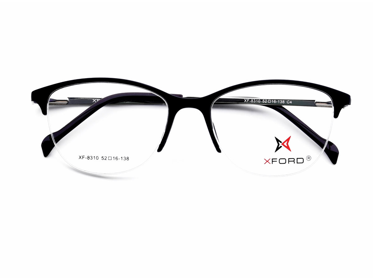 Matte Navy Blue brow-line frame