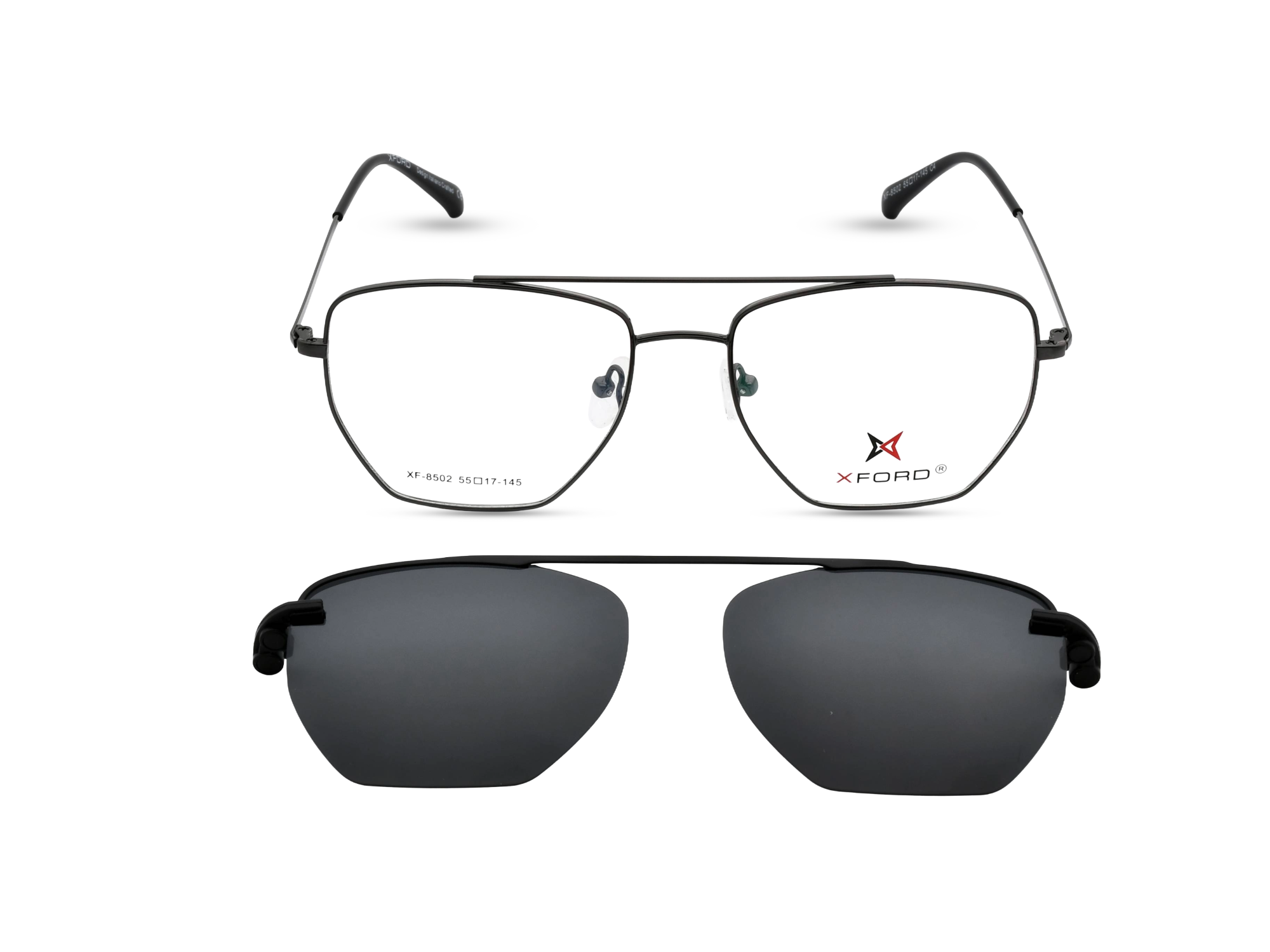 Gunmetal Frame with Grey Smoke Clip-On