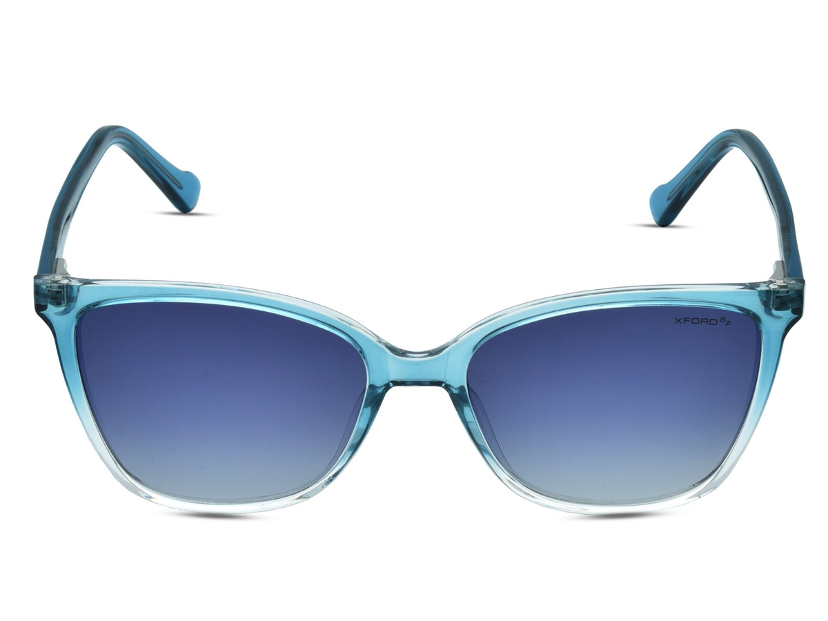 Translucent Turquoise Blue & Clear	

