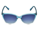 Translucent Turquoise Blue & Clear	
