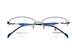 Gunmetal with Navy Blue Temples