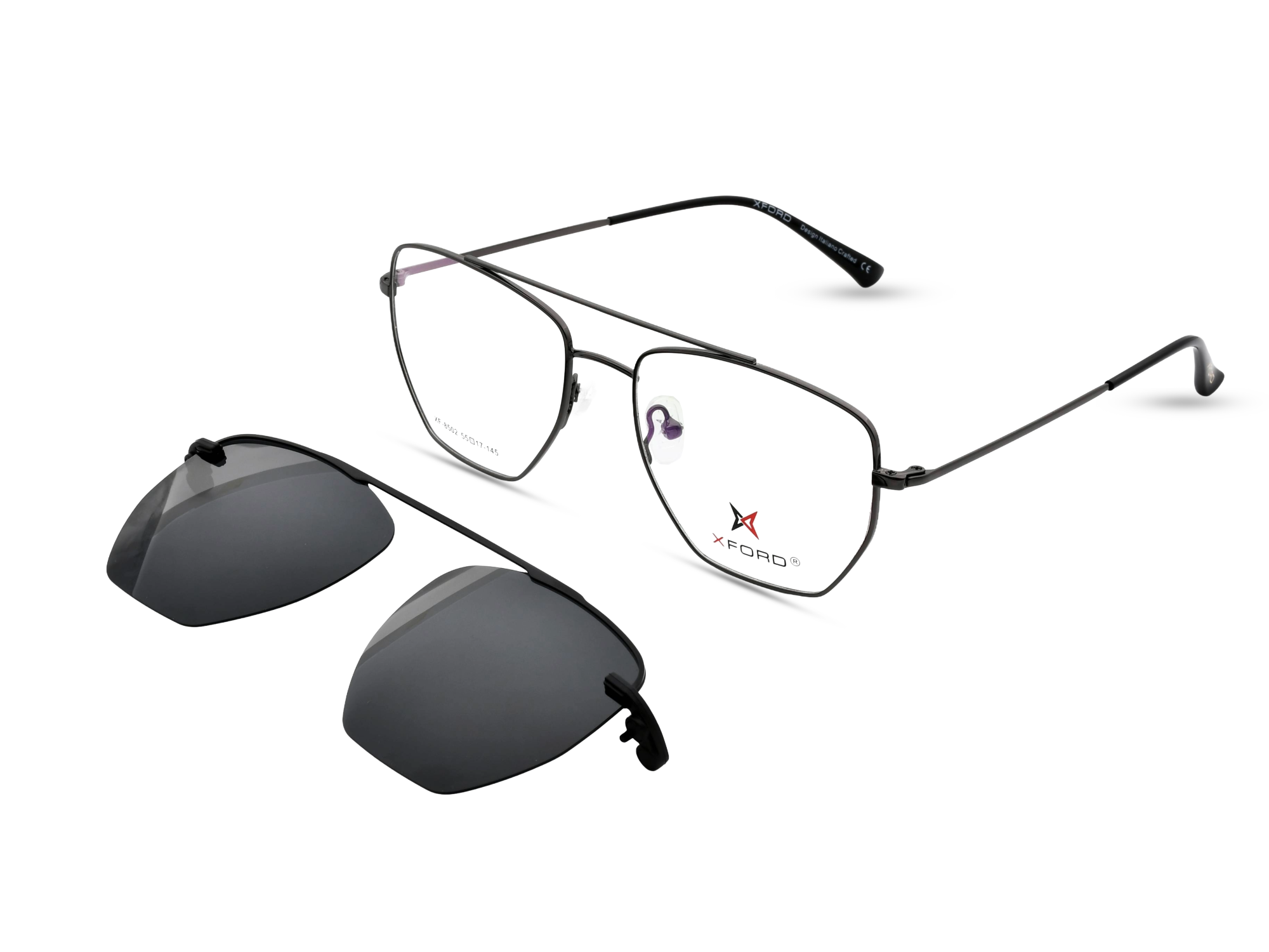 Gunmetal Frame with Grey Smoke Clip-On