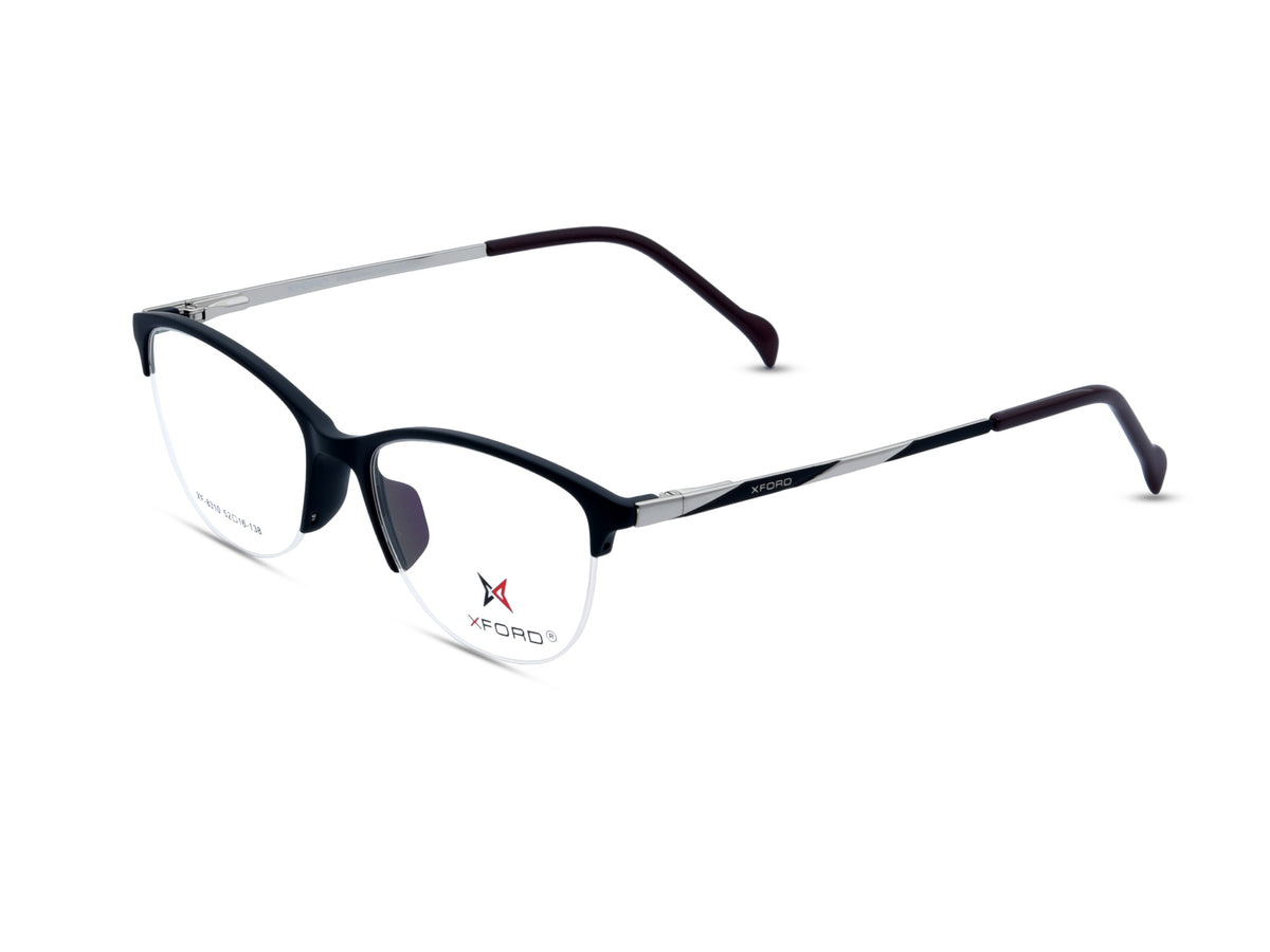 Matte Navy Blue brow-line frame