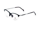 Matte Navy Blue brow-line frame