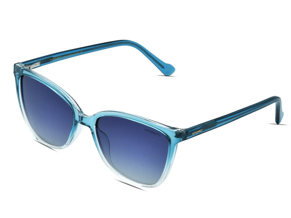 Translucent Turquoise Blue & Clear	

