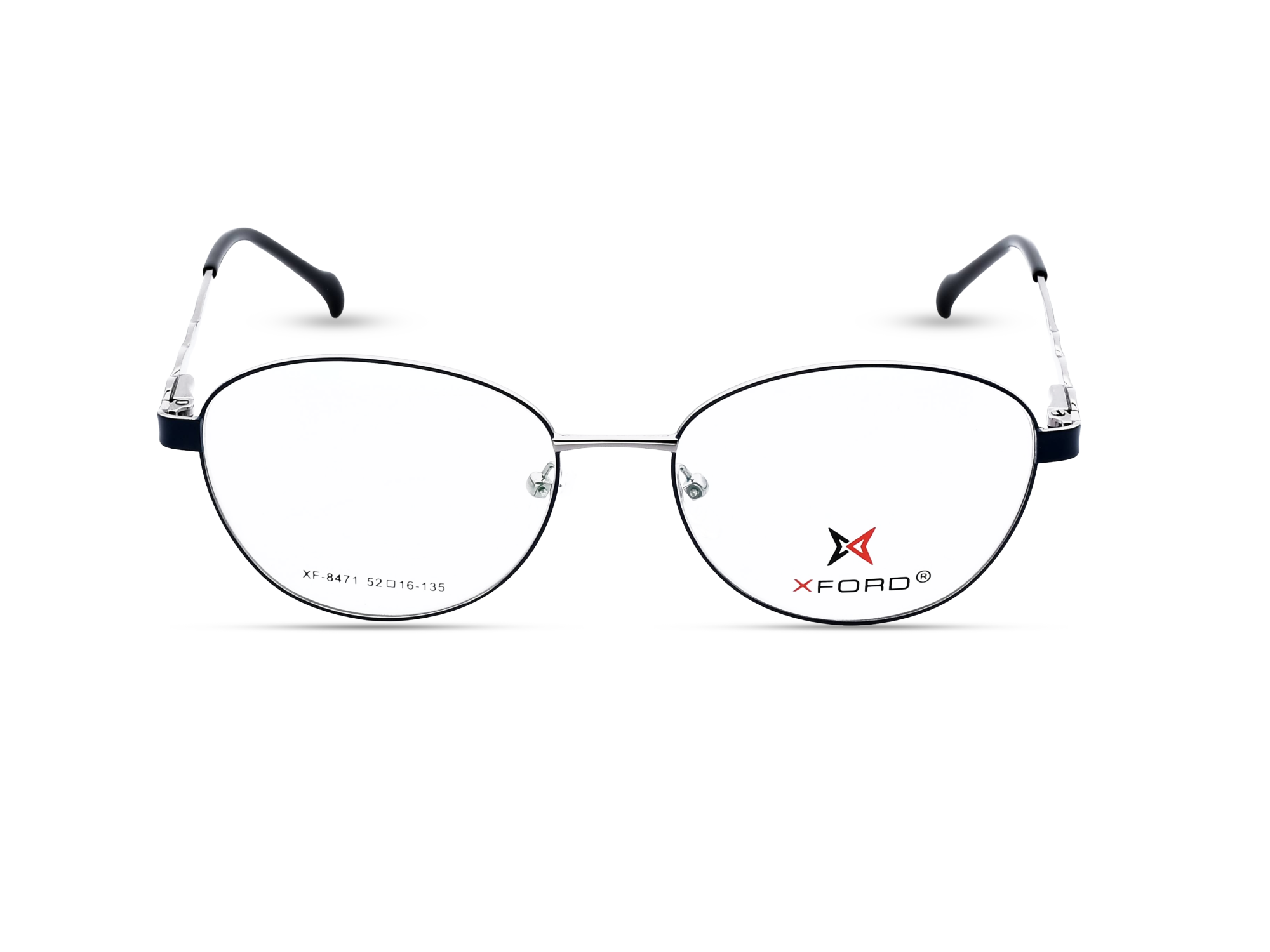 Silver Front with Navy Blue Temples