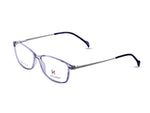 Transparent Purple with Silver Metal Temples
