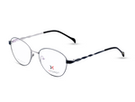 Silver Front with Navy Blue Temples