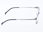 Transparent Purple with Silver Metal Temples